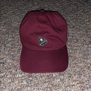 Burgundy hat